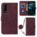 Custodia per cellulare in pelle con flip in rilievo 3D a tracolla, For TCL 30XL T701DL, For TCL Stylus 5G, For T-Mobile Revvl 6 5G, For T-Mobile Revvl 6 Pro 5G