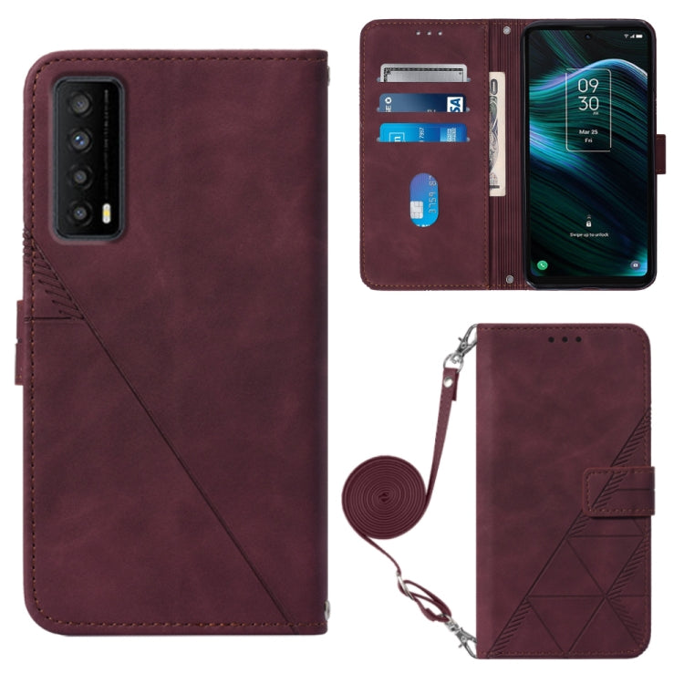 Custodia per cellulare in pelle con flip in rilievo 3D a tracolla, For TCL 30XL T701DL, For TCL Stylus 5G, For T-Mobile Revvl 6 5G, For T-Mobile Revvl 6 Pro 5G