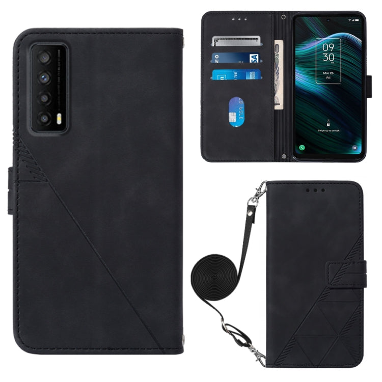 Custodia per cellulare in pelle con flip in rilievo 3D a tracolla, For TCL 30XL T701DL, For TCL Stylus 5G, For T-Mobile Revvl 6 5G, For T-Mobile Revvl 6 Pro 5G