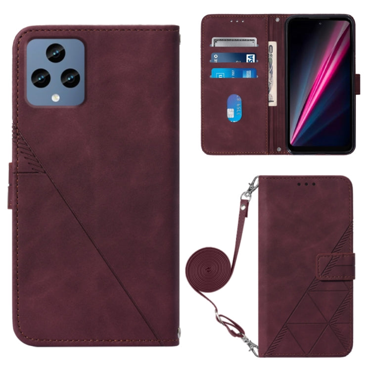 Custodia per cellulare in pelle con flip in rilievo 3D a tracolla, For TCL 30XL T701DL, For TCL Stylus 5G, For T-Mobile Revvl 6 5G, For T-Mobile Revvl 6 Pro 5G