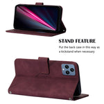 Custodia per cellulare in pelle con flip in rilievo 3D a tracolla, For OPPO Reno7 A JP Edition, For Sony Xperia 5 IV, For TCL 30 5G / 30+ 5G, For TCL 30T T603DL