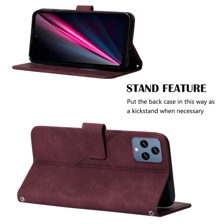 Custodia per cellulare in pelle con flip in rilievo 3D a tracolla, For OPPO Reno7 A JP Edition, For Sony Xperia 5 IV, For TCL 30 5G / 30+ 5G, For TCL 30T T603DL