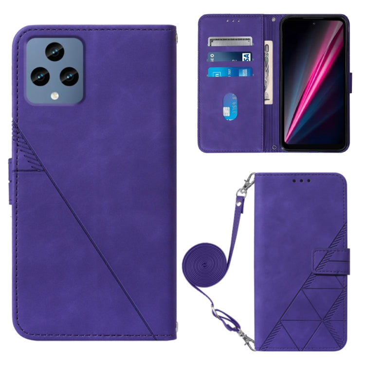 Custodia per cellulare in pelle con flip in rilievo 3D a tracolla, For TCL 30XL T701DL, For TCL Stylus 5G, For T-Mobile Revvl 6 5G, For T-Mobile Revvl 6 Pro 5G