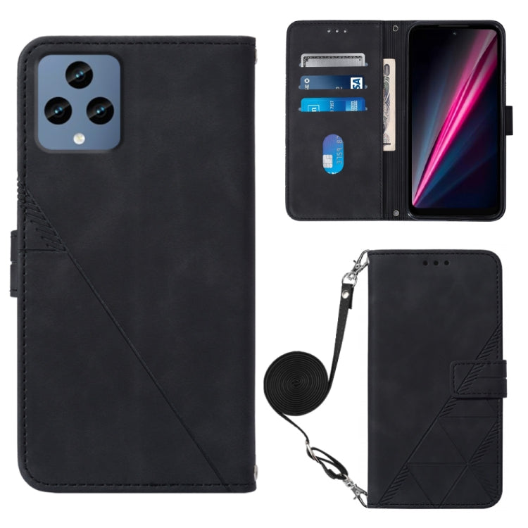 Custodia per cellulare in pelle con flip in rilievo 3D a tracolla, For TCL 30XL T701DL, For TCL Stylus 5G, For T-Mobile Revvl 6 5G, For T-Mobile Revvl 6 Pro 5G