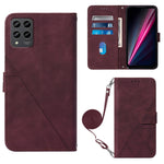 Custodia per cellulare in pelle con flip in rilievo 3D a tracolla, For TCL 30XL T701DL, For TCL Stylus 5G, For T-Mobile Revvl 6 5G, For T-Mobile Revvl 6 Pro 5G