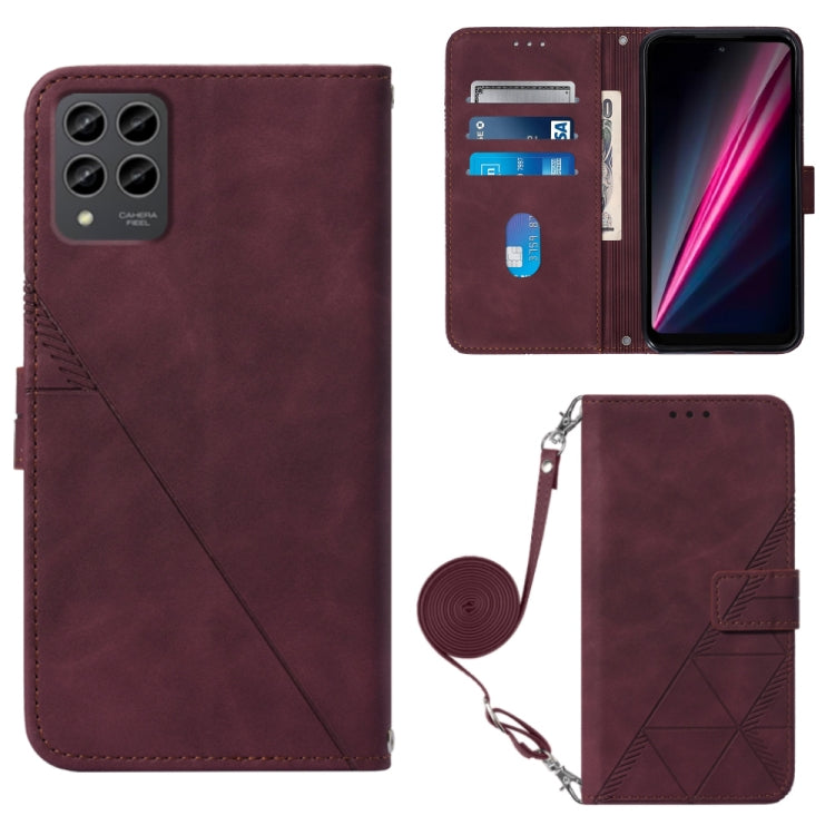 Custodia per cellulare in pelle con flip in rilievo 3D a tracolla, For TCL 30XL T701DL, For TCL Stylus 5G, For T-Mobile Revvl 6 5G, For T-Mobile Revvl 6 Pro 5G