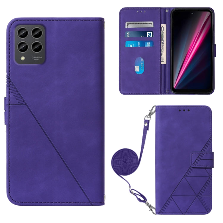 Custodia per cellulare in pelle con flip in rilievo 3D a tracolla, For TCL 30XL T701DL, For TCL Stylus 5G, For T-Mobile Revvl 6 5G, For T-Mobile Revvl 6 Pro 5G