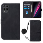 Custodia per cellulare in pelle con flip in rilievo 3D a tracolla, For TCL 30XL T701DL, For TCL Stylus 5G, For T-Mobile Revvl 6 5G, For T-Mobile Revvl 6 Pro 5G