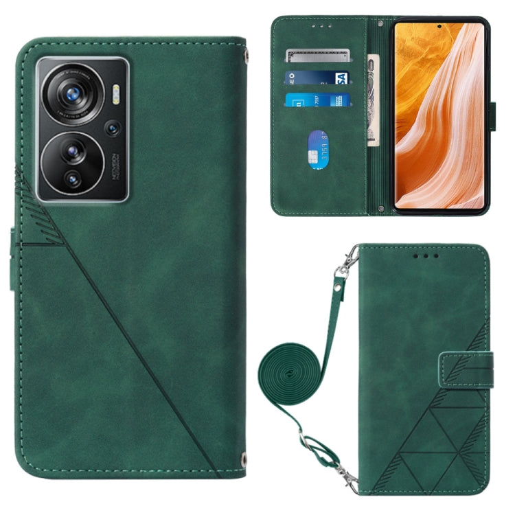 Custodia per cellulare in pelle con flip in rilievo 3D a tracolla, For ZTE Axon 40 Pro, For ZTE Axon 40 Ultra, For ZTE Consumer Cellular ZMAX 5G, For ZTE Nubia Z40S Pro