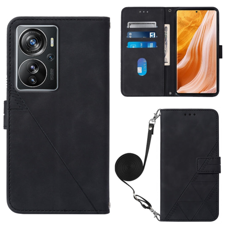 Custodia per cellulare in pelle con flip in rilievo 3D a tracolla, For ZTE Axon 40 Pro, For ZTE Axon 40 Ultra, For ZTE Consumer Cellular ZMAX 5G, For ZTE Nubia Z40S Pro