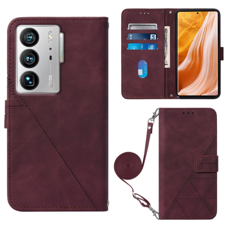 Custodia per cellulare in pelle con flip in rilievo 3D a tracolla, For ZTE Axon 40 Pro, For ZTE Axon 40 Ultra, For ZTE Consumer Cellular ZMAX 5G, For ZTE Nubia Z40S Pro