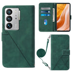 Custodia per cellulare in pelle con flip in rilievo 3D a tracolla, For ZTE Axon 40 Pro, For ZTE Axon 40 Ultra, For ZTE Consumer Cellular ZMAX 5G, For ZTE Nubia Z40S Pro