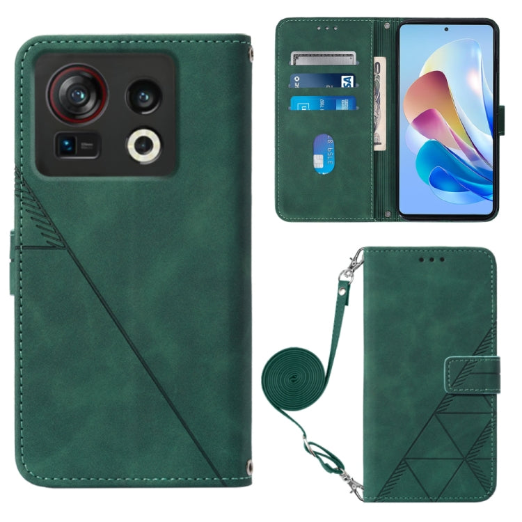 Custodia per cellulare in pelle con flip in rilievo 3D a tracolla, For ZTE Axon 40 Pro, For ZTE Axon 40 Ultra, For ZTE Consumer Cellular ZMAX 5G, For ZTE Nubia Z40S Pro