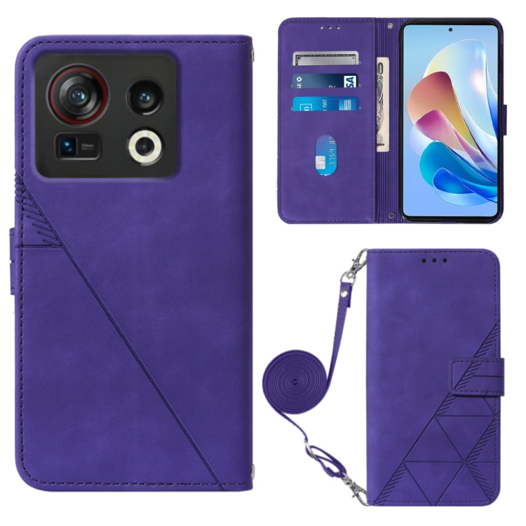 Custodia per cellulare in pelle con flip in rilievo 3D a tracolla, For ZTE Axon 40 Pro, For ZTE Axon 40 Ultra, For ZTE Consumer Cellular ZMAX 5G, For ZTE Nubia Z40S Pro
