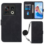 Custodia per cellulare in pelle con flip in rilievo 3D a tracolla, For ZTE Axon 40 Pro, For ZTE Axon 40 Ultra, For ZTE Consumer Cellular ZMAX 5G, For ZTE Nubia Z40S Pro