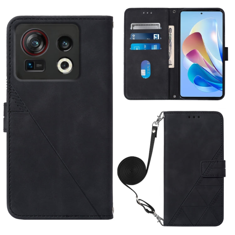 Custodia per cellulare in pelle con flip in rilievo 3D a tracolla, For ZTE Axon 40 Pro, For ZTE Axon 40 Ultra, For ZTE Consumer Cellular ZMAX 5G, For ZTE Nubia Z40S Pro