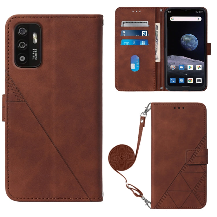 Custodia per cellulare in pelle con flip in rilievo 3D a tracolla, For ZTE ZMAX 11 Z6251, For Cubot Pocket, For Oukitel C31, For Tone E22