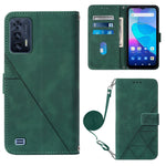 Custodia per cellulare in pelle con flip in rilievo 3D a tracolla, For ZTE ZMAX 11 Z6251, For Cubot Pocket, For Oukitel C31, For Tone E22