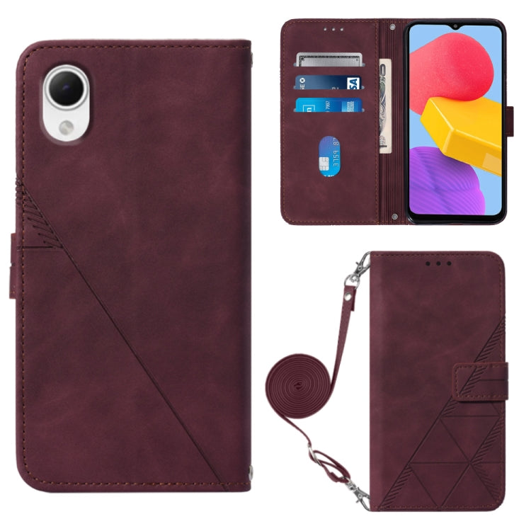 Custodia per cellulare in pelle con flip in rilievo 3D a tracolla, For Samsung Galaxy A14 5G, For Samsung Galaxy A22 5G JP Edition, For Samsung Galaxy A23E / A22E / A23S / A23 5G, For Samsung Galaxy S23 5G