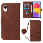 Custodia per cellulare in pelle con flip in rilievo 3D a tracolla, For Samsung Galaxy A14 5G, For Samsung Galaxy A22 5G JP Edition, For Samsung Galaxy A23E / A22E / A23S / A23 5G, For Samsung Galaxy S23 5G