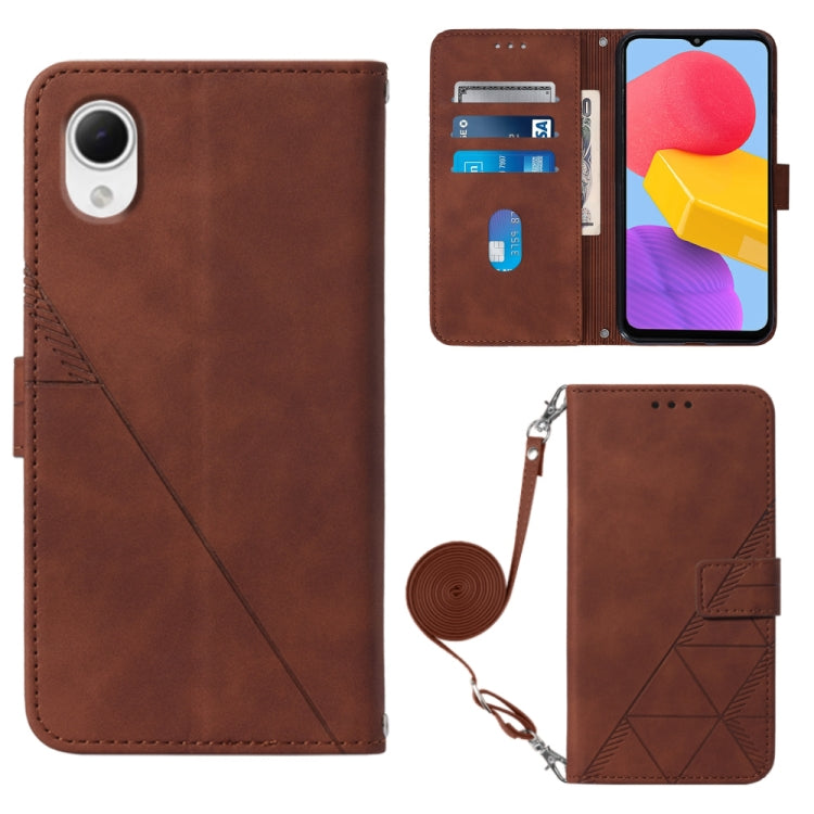 Custodia per cellulare in pelle con flip in rilievo 3D a tracolla, For Samsung Galaxy A14 5G, For Samsung Galaxy A22 5G JP Edition, For Samsung Galaxy A23E / A22E / A23S / A23 5G, For Samsung Galaxy S23 5G