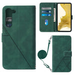 Custodia per cellulare in pelle con flip in rilievo 3D a tracolla, For Samsung Galaxy S23+ 5G, For Samsung Galaxy S23 Ultra 5G, For Sharp Aquos R7 / P7, For Sharp Aquos V6 Plus / V6