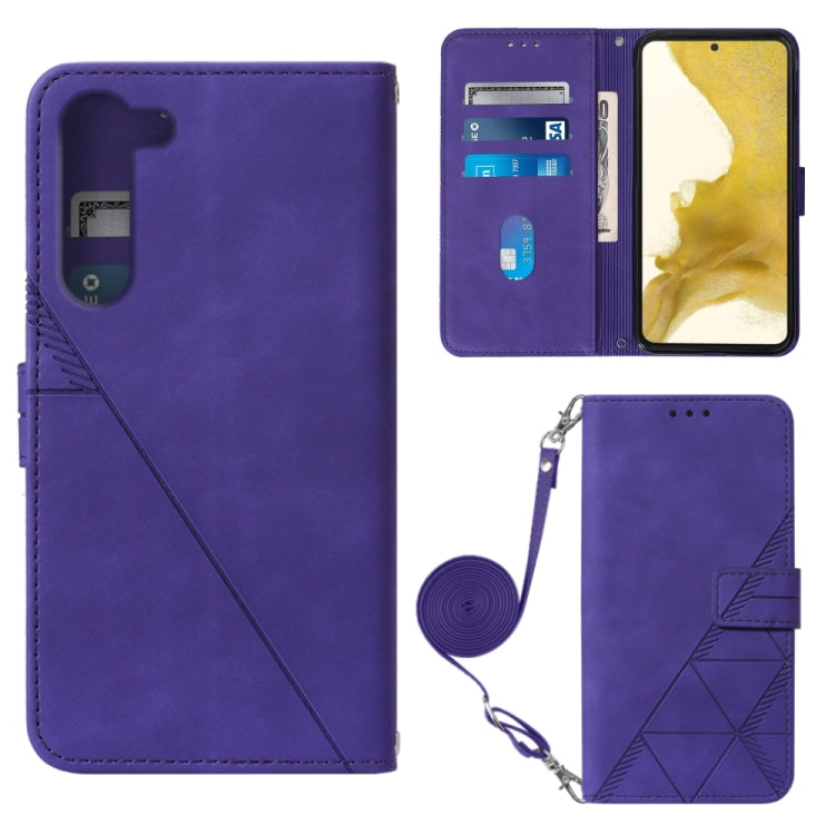 Custodia per cellulare in pelle con flip in rilievo 3D a tracolla, For Samsung Galaxy S23+ 5G, For Samsung Galaxy S23 Ultra 5G, For Sharp Aquos R7 / P7, For Sharp Aquos V6 Plus / V6