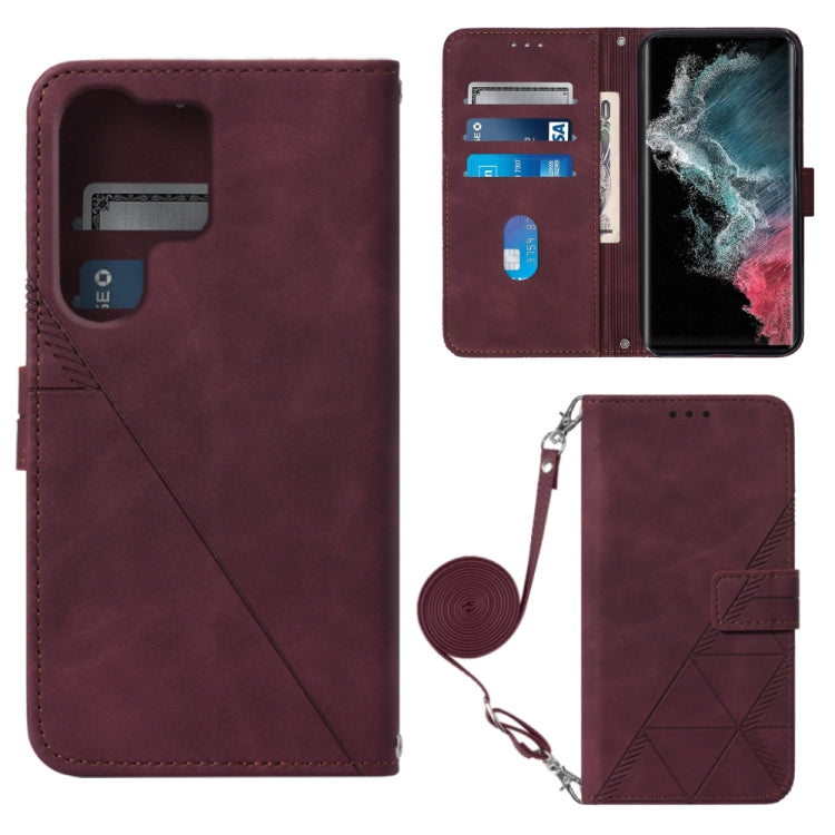 Custodia per cellulare in pelle con flip in rilievo 3D a tracolla, For Samsung Galaxy S23+ 5G, For Samsung Galaxy S23 Ultra 5G, For Sharp Aquos R7 / P7, For Sharp Aquos V6 Plus / V6