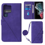 Custodia per cellulare in pelle con flip in rilievo 3D a tracolla, For Samsung Galaxy S23+ 5G, For Samsung Galaxy S23 Ultra 5G, For Sharp Aquos R7 / P7, For Sharp Aquos V6 Plus / V6