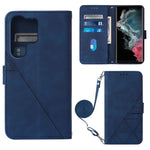 Custodia per cellulare in pelle con flip in rilievo 3D a tracolla, For Samsung Galaxy S23+ 5G, For Samsung Galaxy S23 Ultra 5G, For Sharp Aquos R7 / P7, For Sharp Aquos V6 Plus / V6