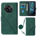 Custodia per cellulare in pelle con flip in rilievo 3D a tracolla, For Samsung Galaxy S23+ 5G, For Samsung Galaxy S23 Ultra 5G, For Sharp Aquos R7 / P7, For Sharp Aquos V6 Plus / V6