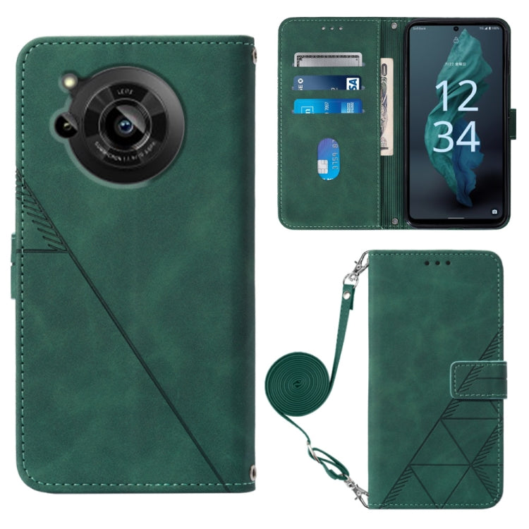 Custodia per cellulare in pelle con flip in rilievo 3D a tracolla, For Samsung Galaxy S23+ 5G, For Samsung Galaxy S23 Ultra 5G, For Sharp Aquos R7 / P7, For Sharp Aquos V6 Plus / V6