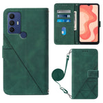 Custodia per cellulare in pelle con flip in rilievo 3D a tracolla, For Samsung Galaxy S23+ 5G, For Samsung Galaxy S23 Ultra 5G, For Sharp Aquos R7 / P7, For Sharp Aquos V6 Plus / V6