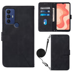 Custodia per cellulare in pelle con flip in rilievo 3D a tracolla, For Samsung Galaxy S23+ 5G, For Samsung Galaxy S23 Ultra 5G, For Sharp Aquos R7 / P7, For Sharp Aquos V6 Plus / V6