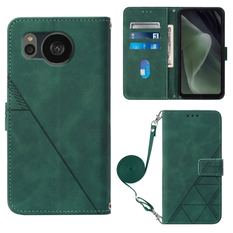 Custodia per cellulare in pelle con flip in rilievo 3D a tracolla, For Sharp Aquos Sense7 Plus, For Sharp Aquos Sense7 SH-V48, For Xiaomi Civi 2, For Xiaomi Redmi A1