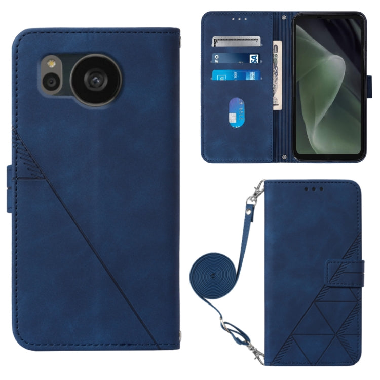 Custodia per cellulare in pelle con flip in rilievo 3D a tracolla, For Sharp Aquos Sense7 Plus, For Sharp Aquos Sense7 SH-V48, For Xiaomi Civi 2, For Xiaomi Redmi A1
