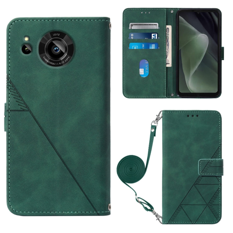 Custodia per cellulare in pelle con flip in rilievo 3D a tracolla, For Sharp Aquos Sense7 Plus, For Sharp Aquos Sense7 SH-V48, For Xiaomi Civi 2, For Xiaomi Redmi A1