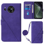 Custodia per cellulare in pelle con flip in rilievo 3D a tracolla, For Sharp Aquos Sense7 Plus, For Sharp Aquos Sense7 SH-V48, For Xiaomi Civi 2, For Xiaomi Redmi A1