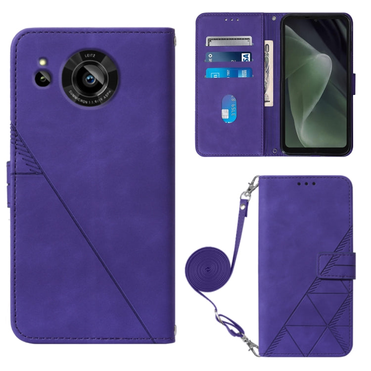 Custodia per cellulare in pelle con flip in rilievo 3D a tracolla, For Sharp Aquos Sense7 Plus, For Sharp Aquos Sense7 SH-V48, For Xiaomi Civi 2, For Xiaomi Redmi A1