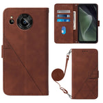 Custodia per cellulare in pelle con flip in rilievo 3D a tracolla, For Sharp Aquos Sense7 Plus, For Sharp Aquos Sense7 SH-V48, For Xiaomi Civi 2, For Xiaomi Redmi A1