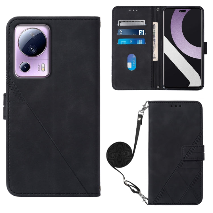 Custodia per cellulare in pelle con flip in rilievo 3D a tracolla, For Sharp Aquos Sense7 Plus, For Sharp Aquos Sense7 SH-V48, For Xiaomi Civi 2, For Xiaomi Redmi A1
