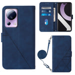 Custodia per cellulare in pelle con flip in rilievo 3D a tracolla, For Sharp Aquos Sense7 Plus, For Sharp Aquos Sense7 SH-V48, For Xiaomi Civi 2, For Xiaomi Redmi A1