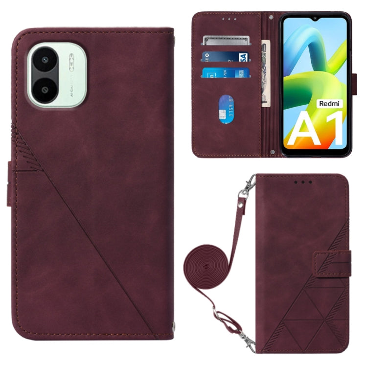 Custodia per cellulare in pelle con flip in rilievo 3D a tracolla, For Sharp Aquos Sense7 Plus, For Sharp Aquos Sense7 SH-V48, For Xiaomi Civi 2, For Xiaomi Redmi A1