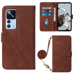 Custodia per cellulare in pelle con flip in rilievo 3D a tracolla, For Xiaomi Poco C40 Global, For Xiaomi 12 Ultra / 12S Ultra, For Xiaomi 12T / 12T Pro / Redmi K50 Ultra, For UMIDIGI A13 / A13 Pro / A13S
