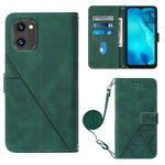 Custodia per cellulare in pelle con flip in rilievo 3D a tracolla, For UMIDIGI C1, For UMIDIGI F3 4G / F3 5G / F3 SE / F3S, For UMIDIGI G1, For UMIDIGI Power 7 Max