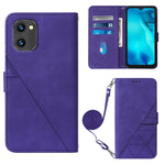 Custodia per cellulare in pelle con flip in rilievo 3D a tracolla, For UMIDIGI C1, For UMIDIGI F3 4G / F3 5G / F3 SE / F3S, For UMIDIGI G1, For UMIDIGI Power 7 Max