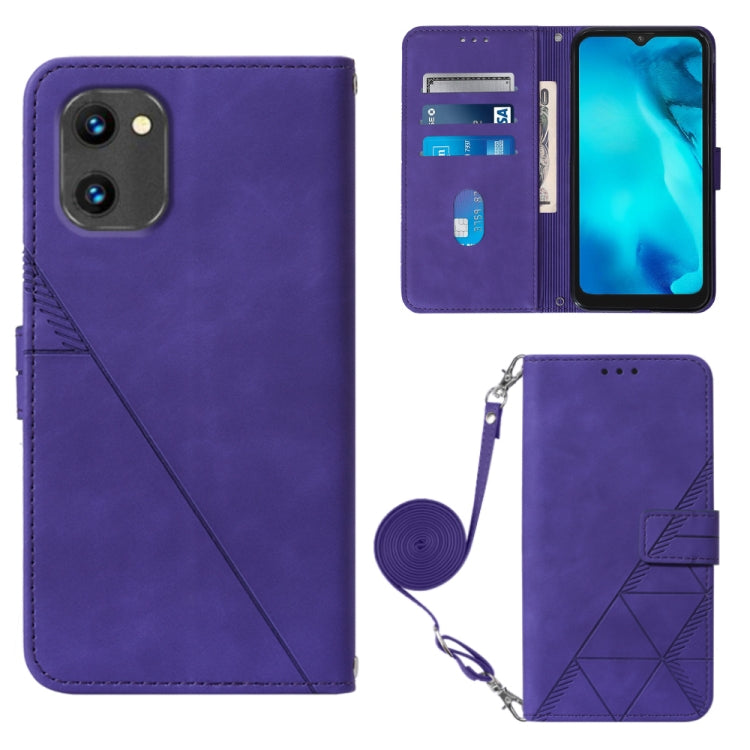 Custodia per cellulare in pelle con flip in rilievo 3D a tracolla, For UMIDIGI C1, For UMIDIGI F3 4G / F3 5G / F3 SE / F3S, For UMIDIGI G1, For UMIDIGI Power 7 Max