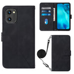 Custodia per cellulare in pelle con flip in rilievo 3D a tracolla, For UMIDIGI C1, For UMIDIGI F3 4G / F3 5G / F3 SE / F3S, For UMIDIGI G1, For UMIDIGI Power 7 Max
