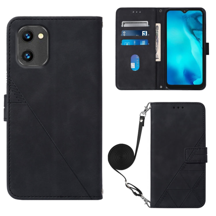 Custodia per cellulare in pelle con flip in rilievo 3D a tracolla, For UMIDIGI C1, For UMIDIGI F3 4G / F3 5G / F3 SE / F3S, For UMIDIGI G1, For UMIDIGI Power 7 Max