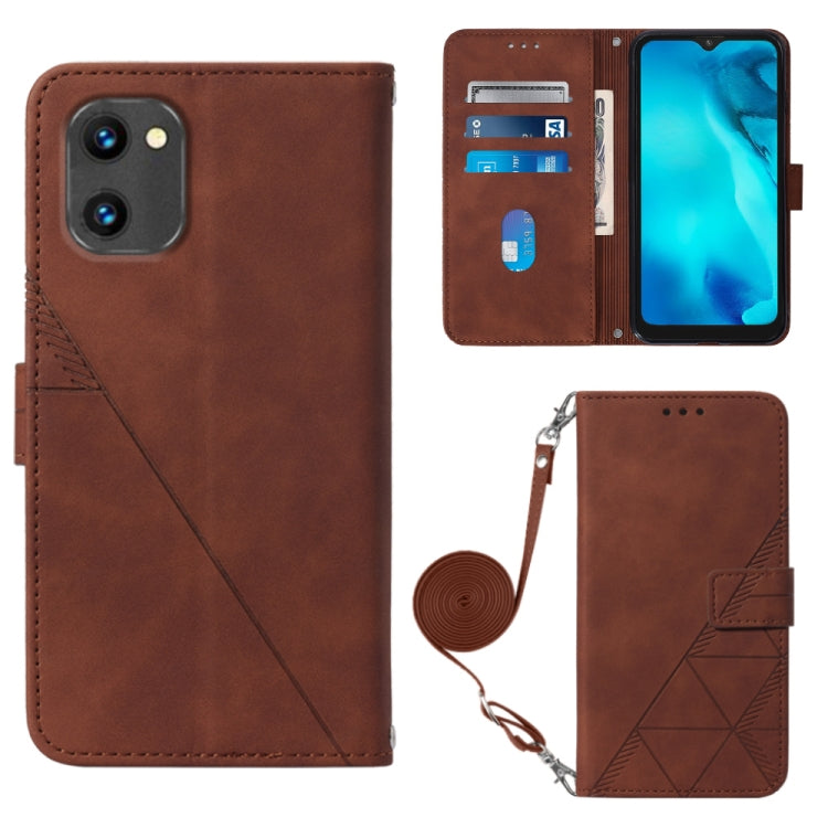 Custodia per cellulare in pelle con flip in rilievo 3D a tracolla, For UMIDIGI C1, For UMIDIGI F3 4G / F3 5G / F3 SE / F3S, For UMIDIGI G1, For UMIDIGI Power 7 Max